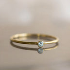 Minimalist Birthstone Gold Colored Ring
