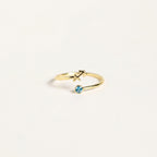 Zodiac Birthstone Adjustable Gold colored Ring