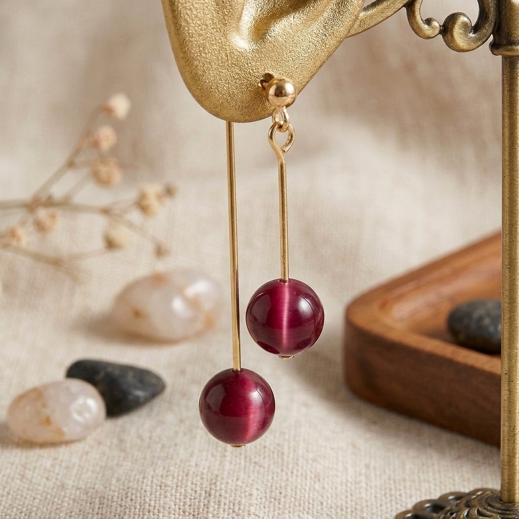 Birthstone Crystal Drop Earrings