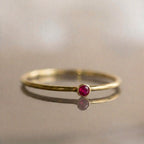 Minimalist Birthstone Gold Colored Ring