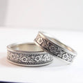Blossom Crystal Trail Silver Ring Set