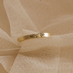 Thin Engraved Floral Gold colored Ring