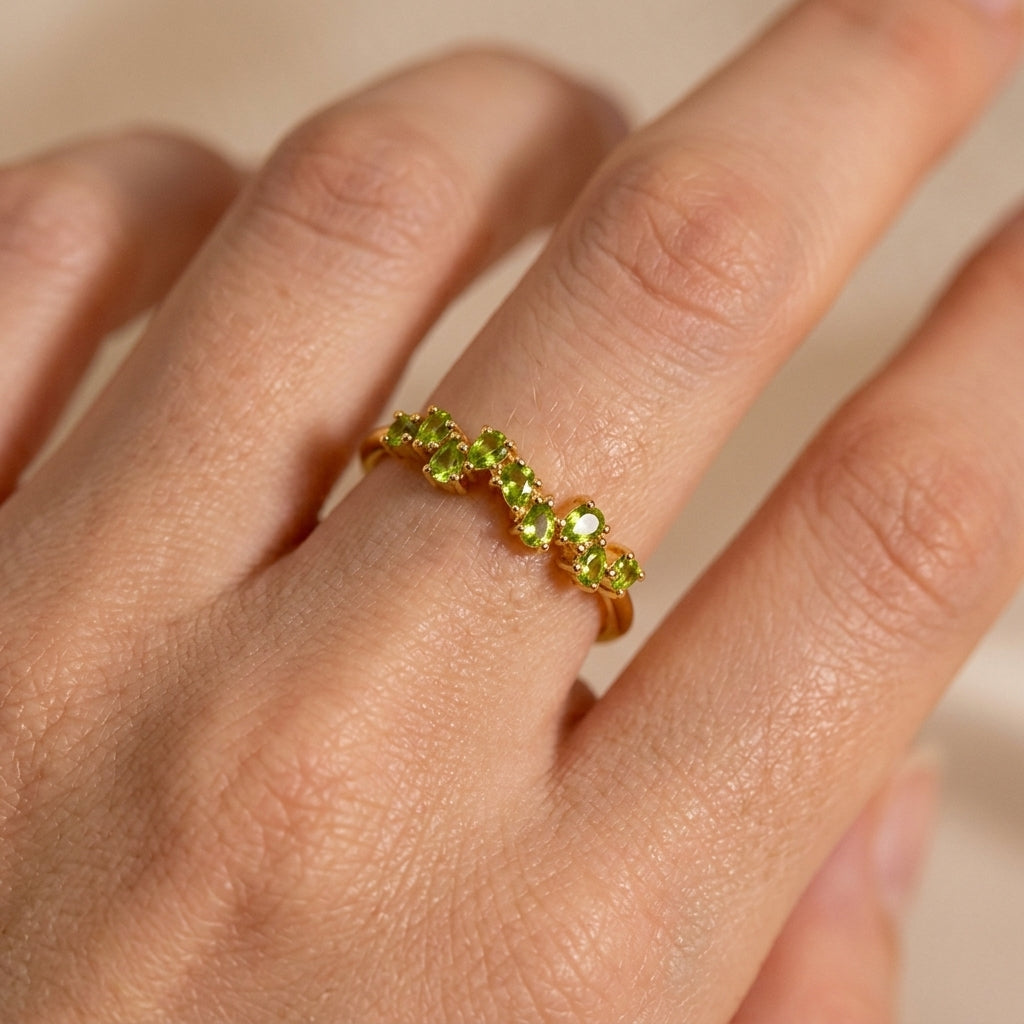Tiny Birthstone Cluster Ring