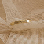 Thin Engraved Floral Gold colored Ring