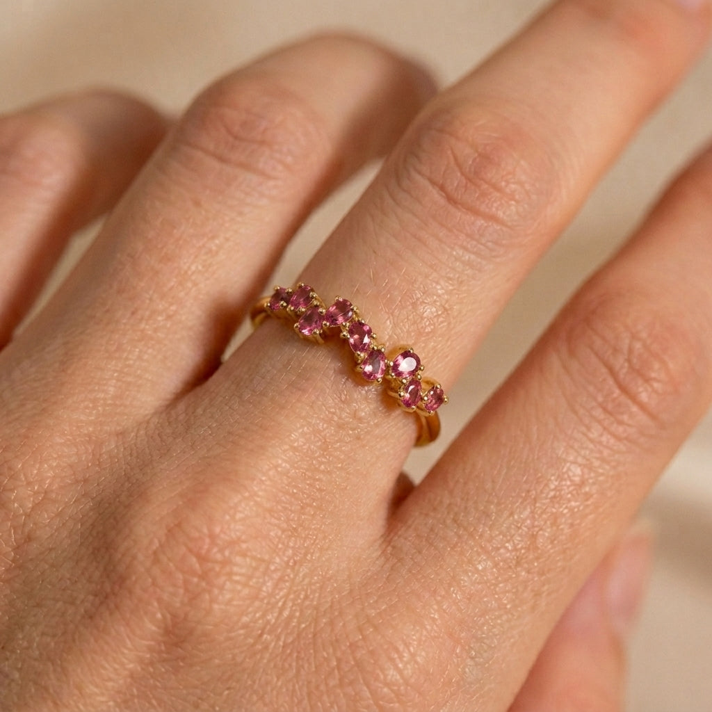 Tiny Birthstone Cluster Ring