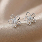 Forget-Me-Not Flower Stud Earrings