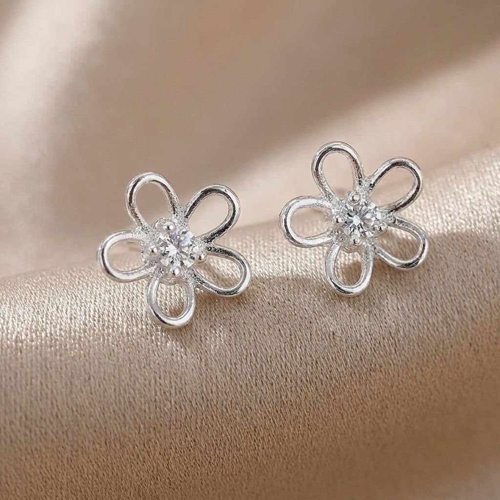 Forget-Me-Not Flower Stud Earrings