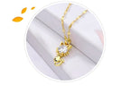 Gold Platted Cat Necklace With Zircon