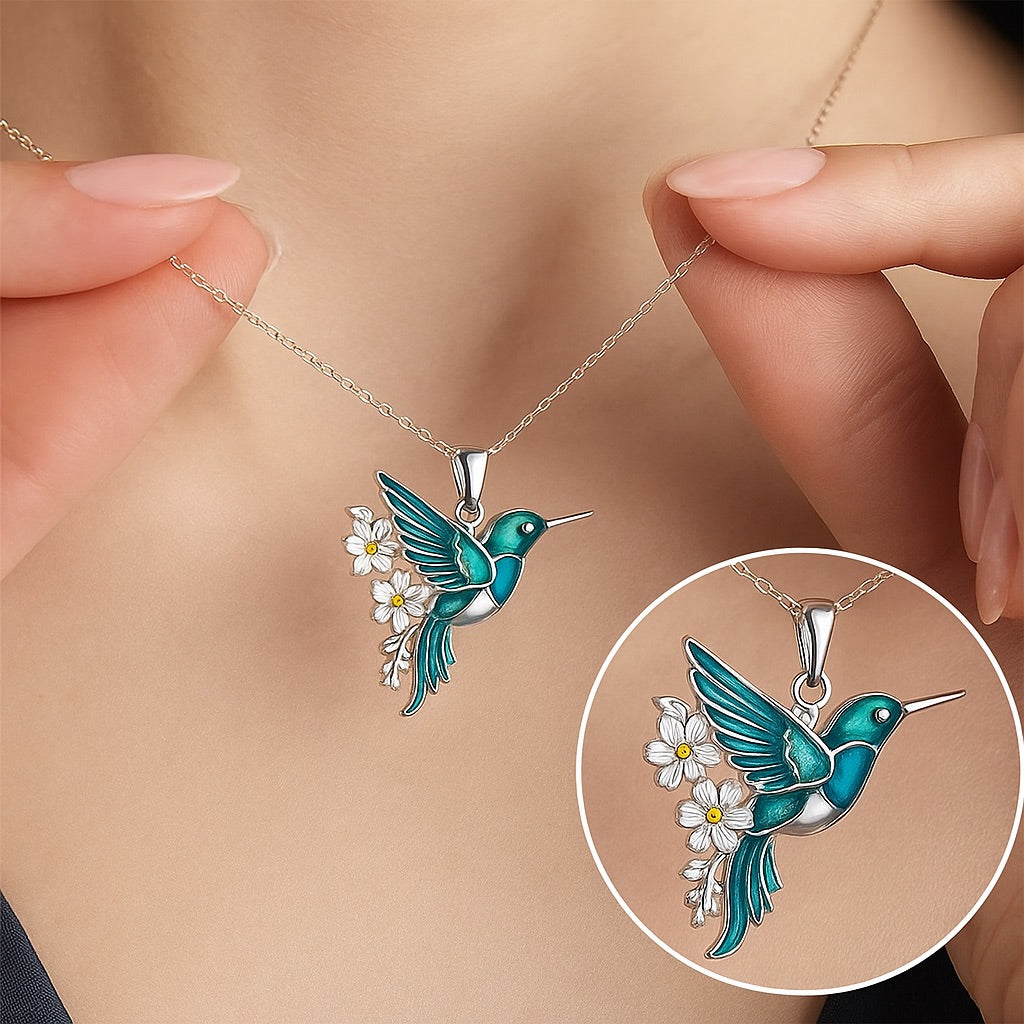 Beautiful Hummingbird Necklace With Bonus Earrings – Offer