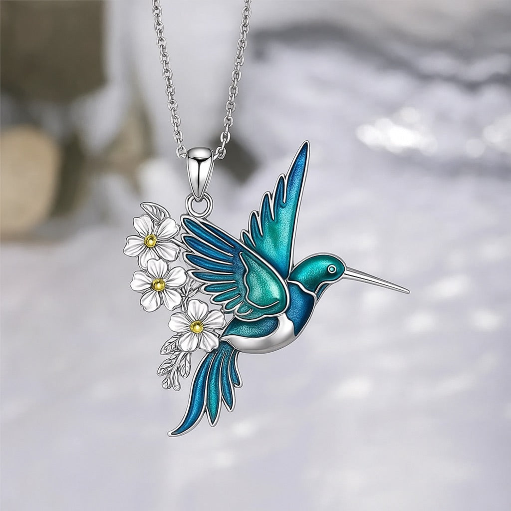 Beautiful Hummingbird Necklace With Bonus Earrings – Offer