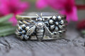 Bee and Flowers Ring Set