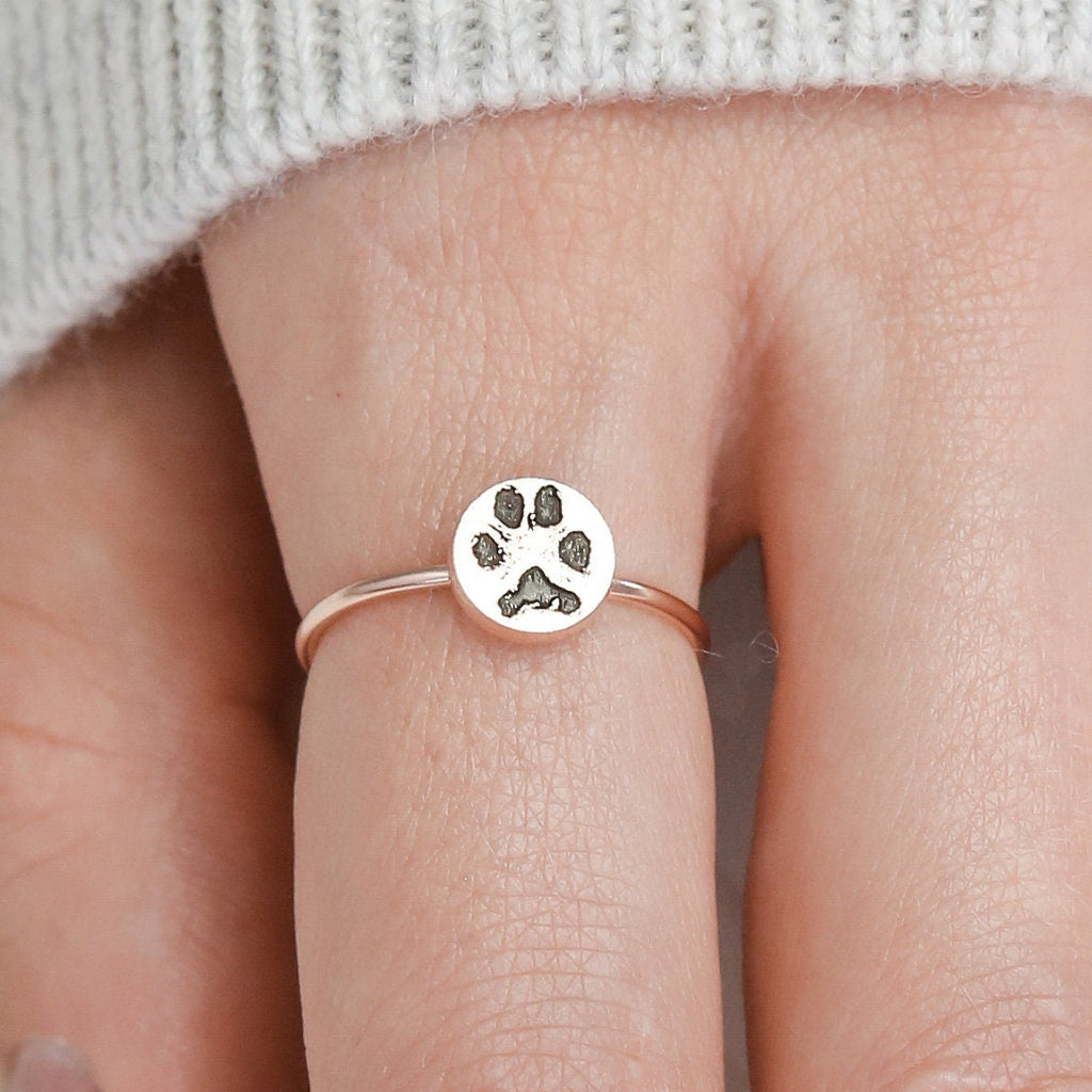 Custom Paw Print Ring • Your Actual Pet Print Ring • Personalized Fingerprint • Cat Print Jewelry • Pet Lover Gift • Pet Memorial • RM20.1