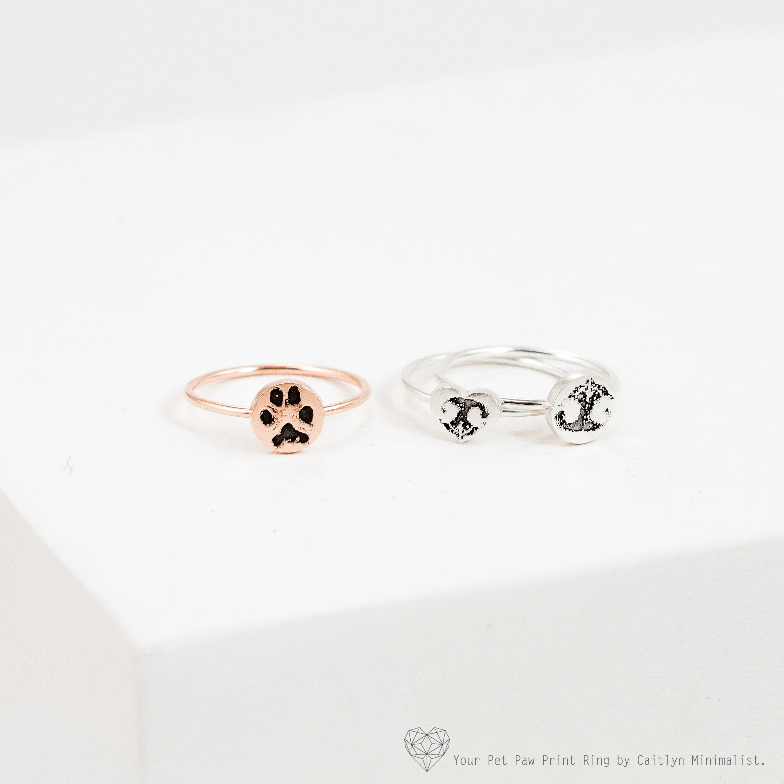 Custom Paw Print Ring • Your Actual Pet Print Ring • Personalized Fingerprint • Cat Print Jewelry • Pet Lover Gift • Pet Memorial • RM20.1