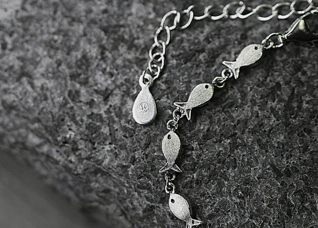 Swimming Fish Silver Bracelet