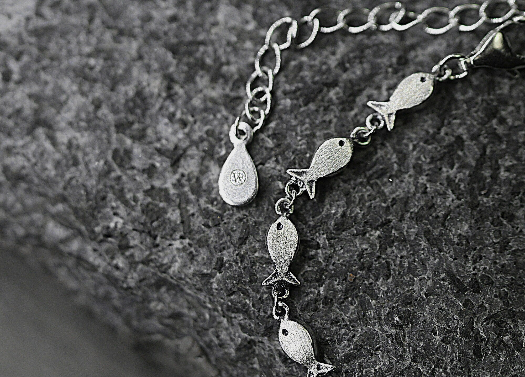 Swimming Fish Silver Bracelet