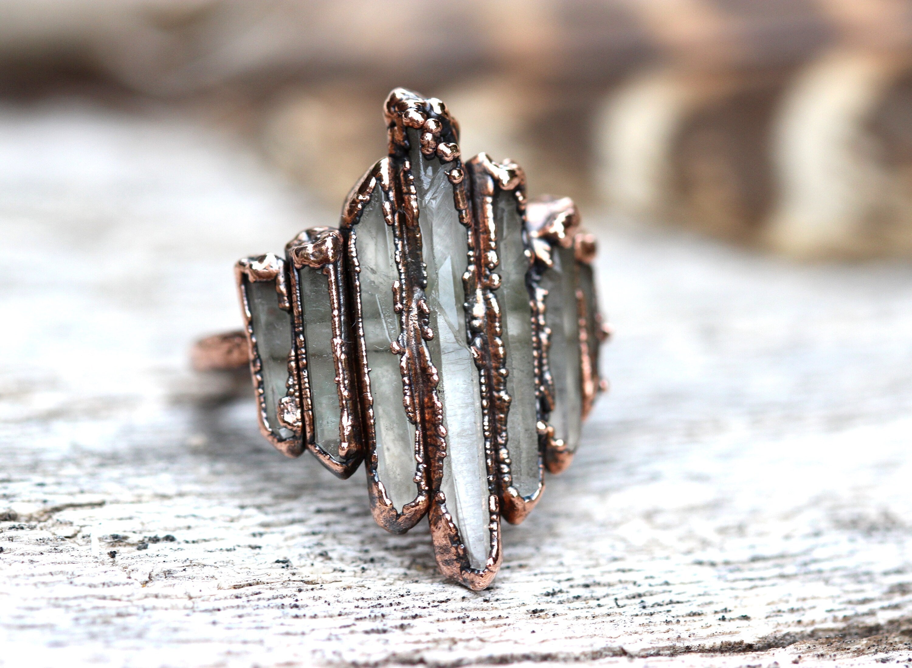 Raw Crystal Ring Alternative Engagement Ring Crystal Point Ring Raw Crystals and Stones Raw Crystal Jewelry