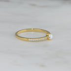 Dainty Opal Solitaire Ring