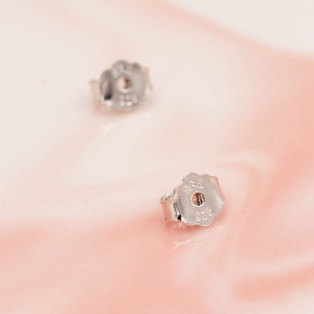 Small Snake Stud Earrings in Sterling Silver