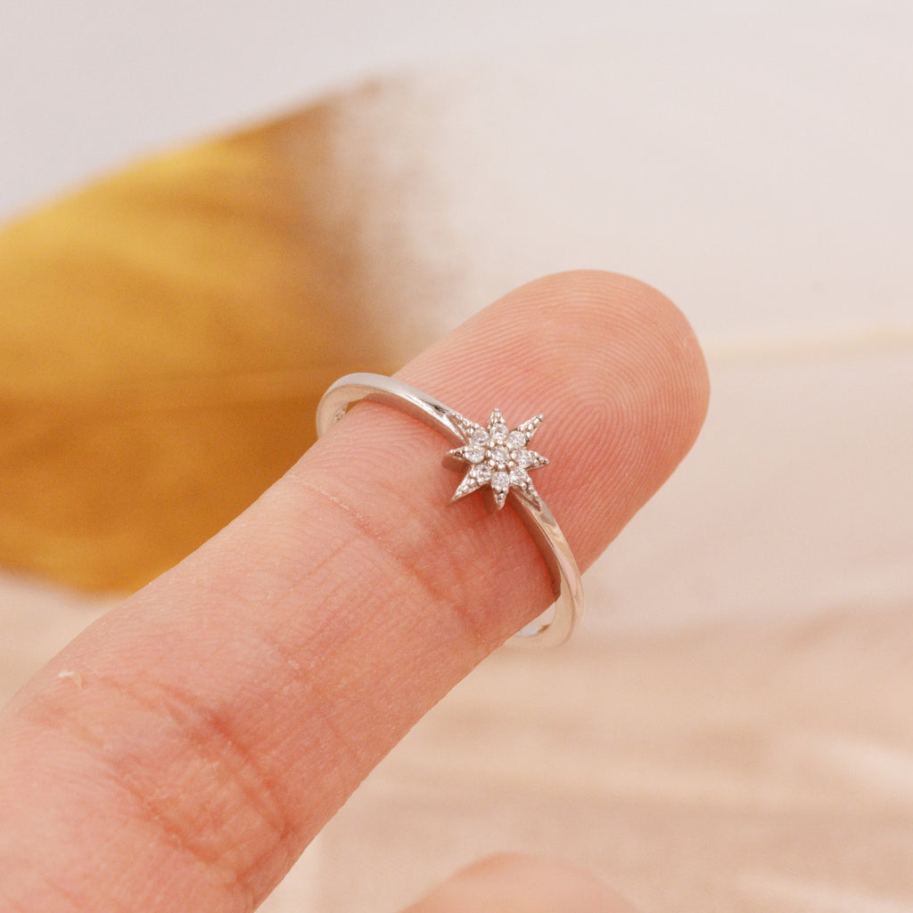 Sterling Silver Starburst Ring
