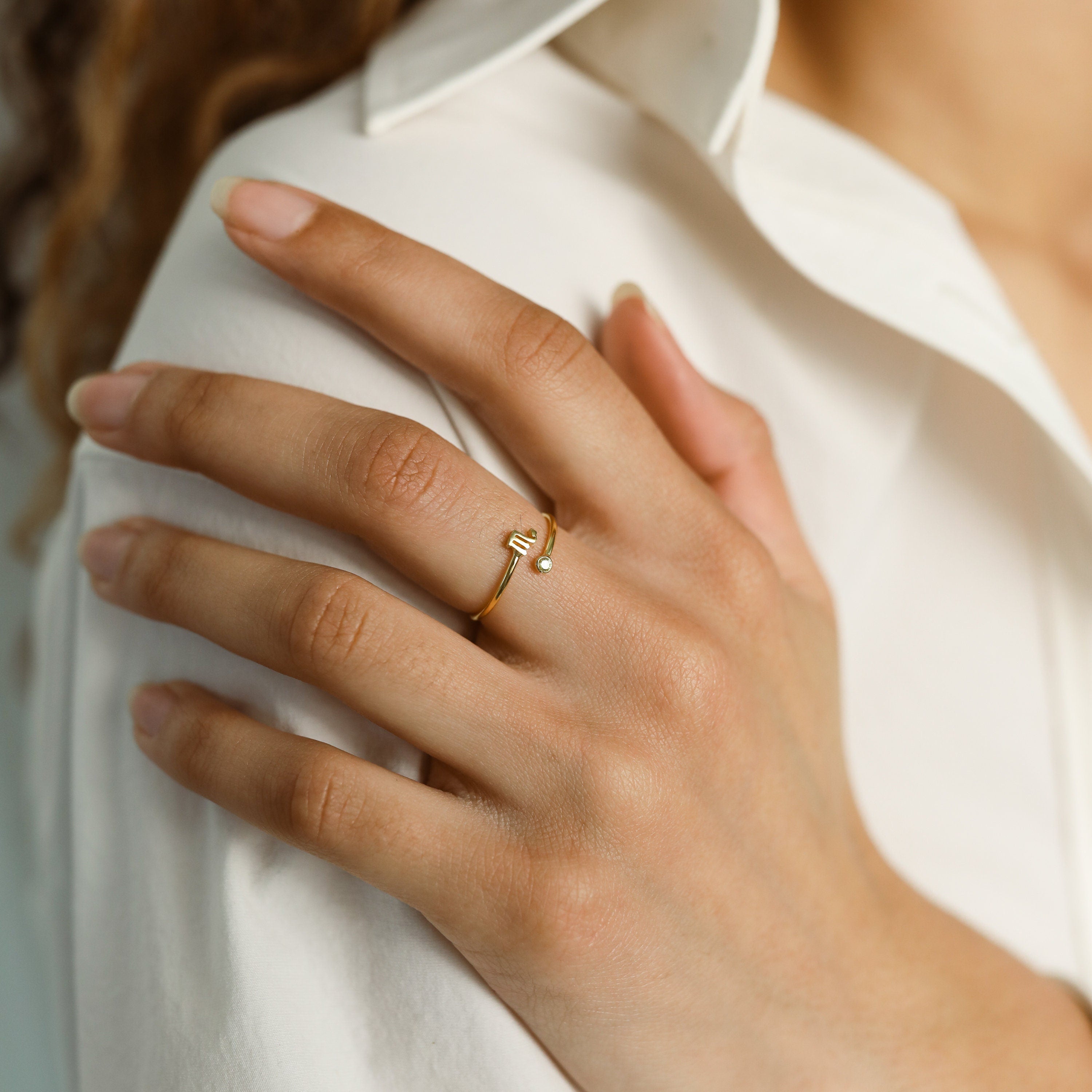 Zodiac Birthstone Ring by Caitlyn Minimalist • Zodiac Jewelry • Constellation Ring • Personalized Jewelry • Birthday Gift for Her • RM63F39