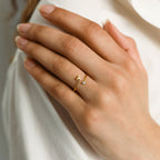 Zodiac Birthstone Adjustable Gold colored Ring