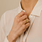 Set of 2: Duo Form Rings by Caitlyn Minimalist • Minimalist Style Stacking Rings in Gold • Perfect Additions to your Minimalist Look • RR026