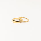 Set of 2: Duo Form Rings by Caitlyn Minimalist • Minimalist Style Stacking Rings in Gold • Perfect Additions to your Minimalist Look • RR026