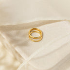 Set of 2: Duo Form Rings by Caitlyn Minimalist • Minimalist Style Stacking Rings in Gold • Perfect Additions to your Minimalist Look • RR026