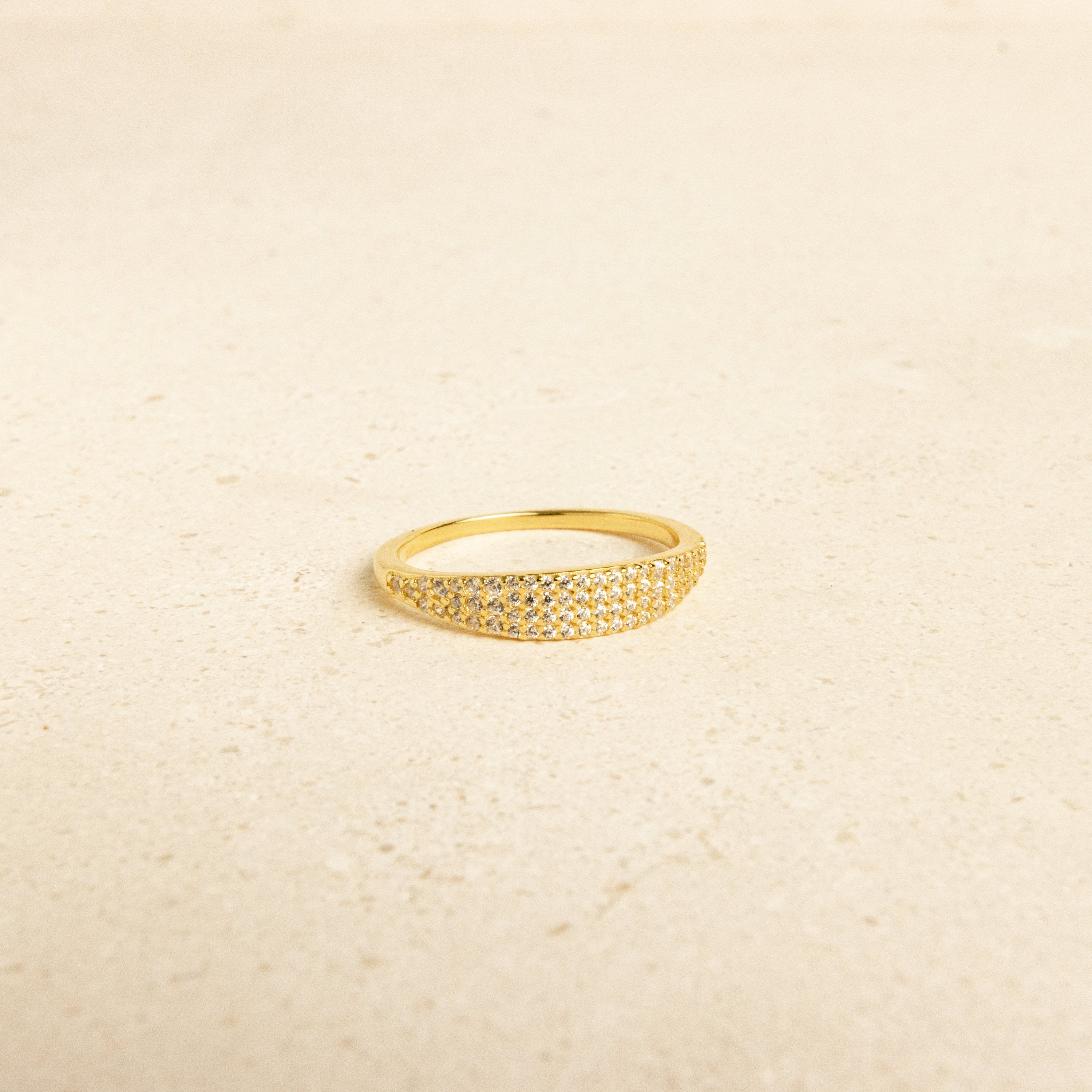 Pave Signet Ring by Caitlyn Minimalist • Skinny Pave Ring • Stacking Ring • A Must Have • Diamond Signet Ring • RR034