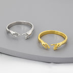 Sterling Silver Hand Ring, Adjustable Sized Ring, Creation of Adam Ring,  US 5