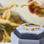 Sterling Silver Hand Ring, Adjustable Sized Ring, Creation of Adam Ring,  US 5