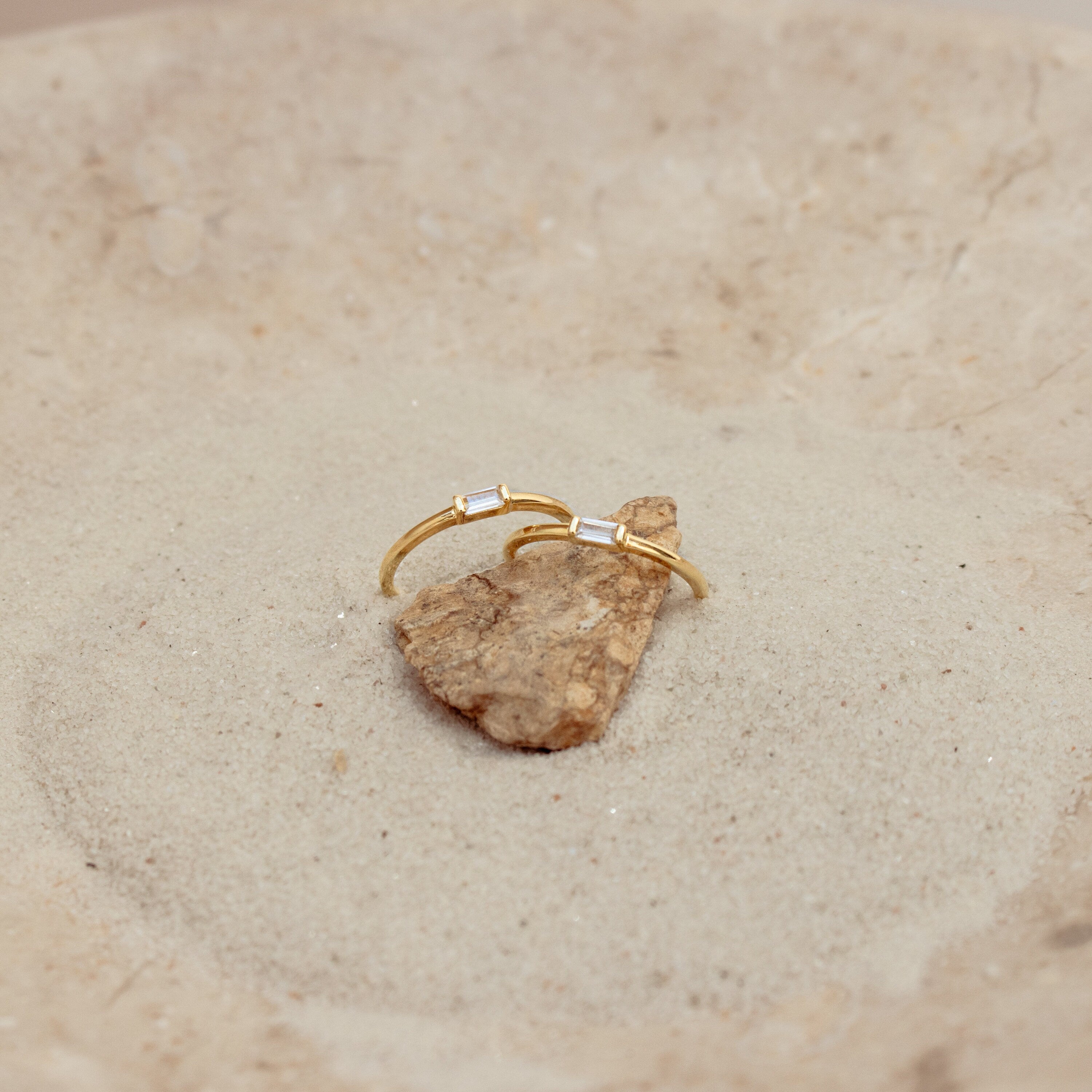 Dainty Baguette Diamond Ring • Gold Wedding Band • Minimalist Eternity Ring • Perfect Stacking Rings • Anniversary Gifts for Women • RR038