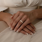 Statement Baguette Eternity Ring Gold