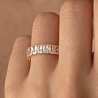 Statement Baguette Eternity Ring Gold
