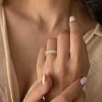 Statement Baguette Eternity Ring Gold
