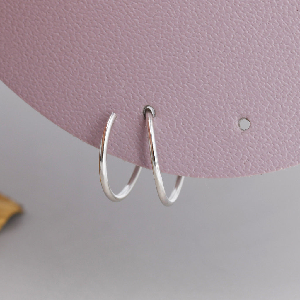 Minimalist Spiral Hoop Earrings in Sterling Silver, Single Piercing Spiral Hoop Earrings, Double Hoop Twist Earrings