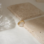 Statement Baguette Eternity Ring Gold