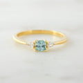 Aquamarine Gold Minimalist Ring