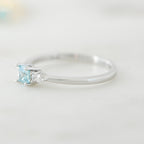 Aquamarine Gold Minimalist Ring