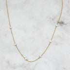 Dainty White Opal Necklace