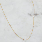 Dainty White Opal Necklace