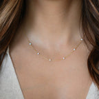 Dainty White Opal Necklace