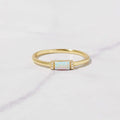 Opal Baguette Stacking Ring