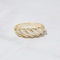 Twist Baguette Stacking Ring