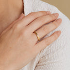 Thin Custom Ring with Engraved Flowers by Caitlyn Minimalist • Handmade Floral Friendship Ring • Personalized Birthday Gifts • RM22F93