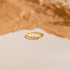 Baguette Diamond Ring by Caitlyn Minimalist • Dainty Gold Stacking Ring Band • Minimalist Engagement Ring • Romantic Gifts • RR066