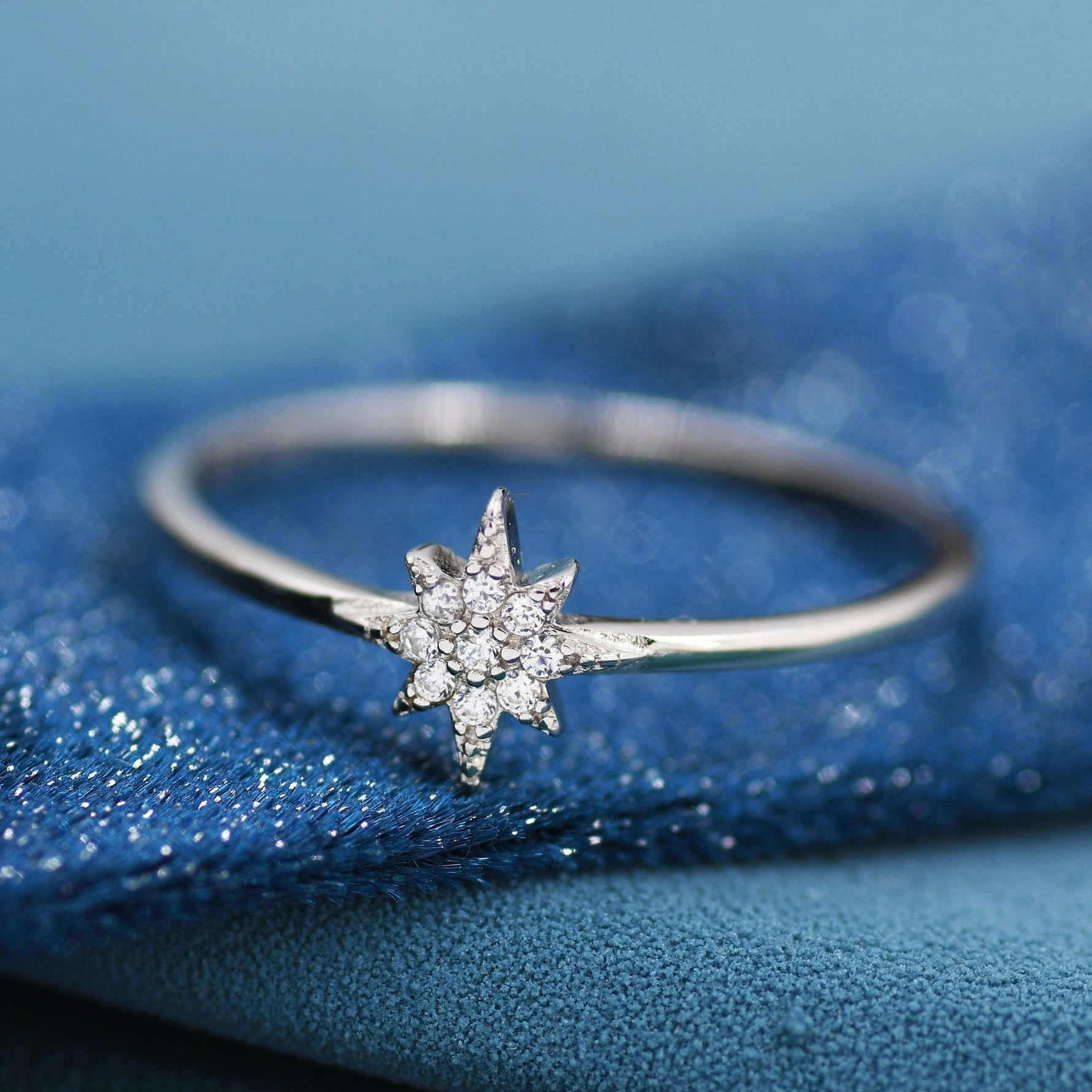 Sterling Silver Starburst Ring