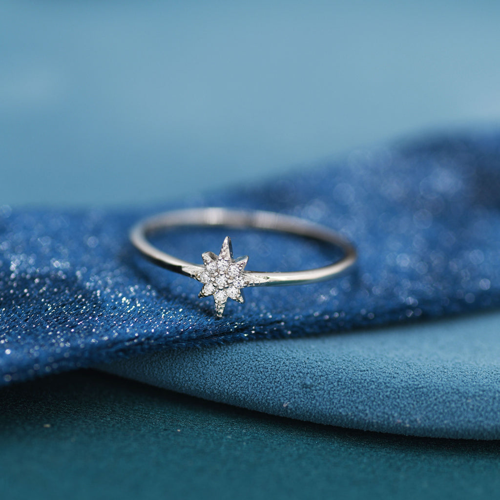 Sterling Silver Starburst Ring