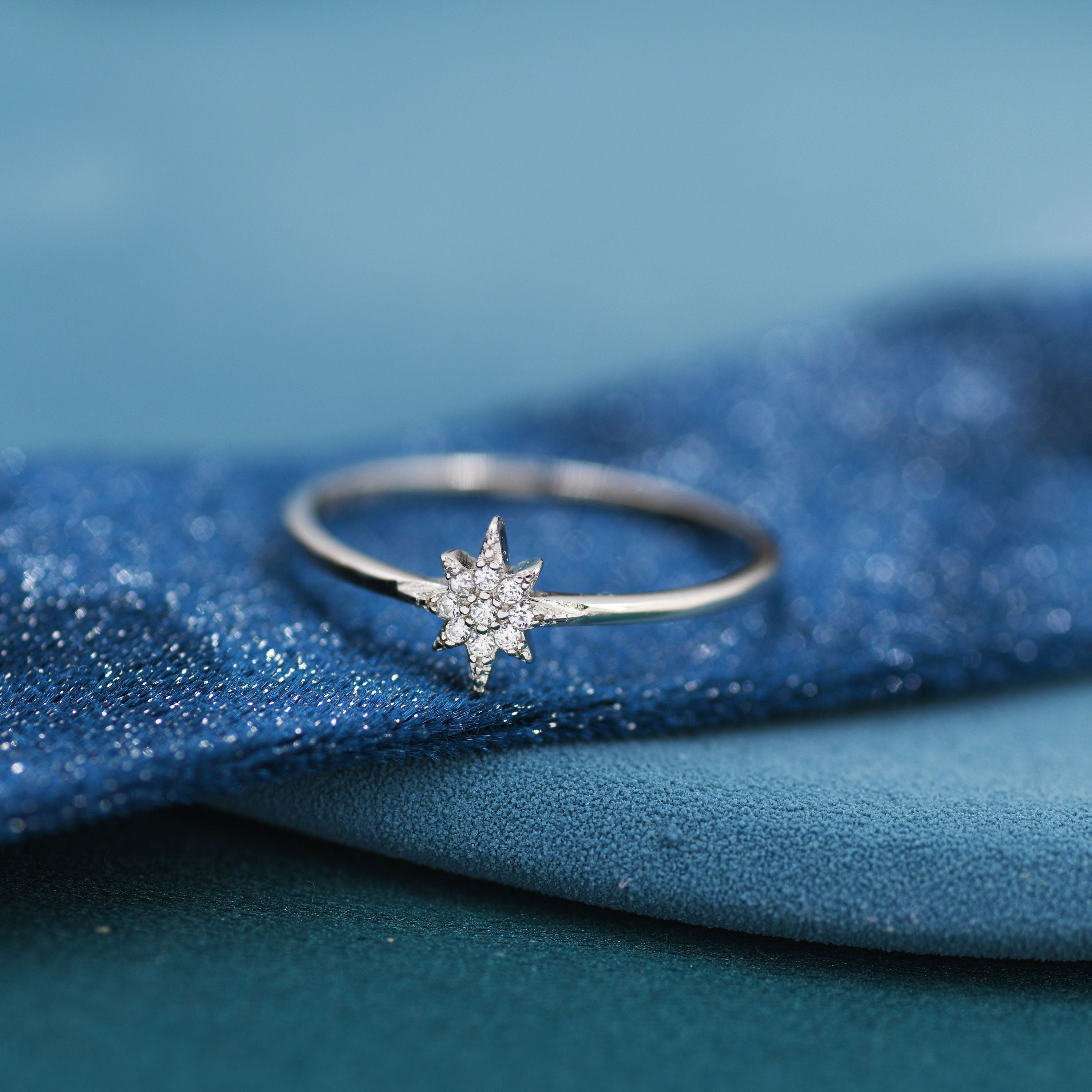 Sterling Silver Starburst Ring
