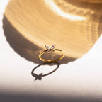 Butterfly Ring by Caitlyn Minimalist • Dainty Diamond Promise Ring • Minimalist Crystal Butterfly Jewelry • Birthday Gift for Her • RR082